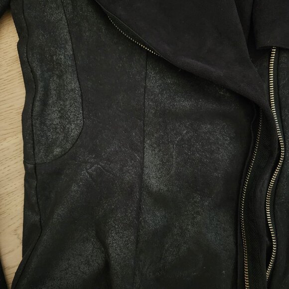 Women's Zara black faux suede drapey jacket - Picture 10 of 11